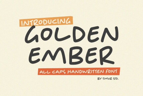 Golden Ember: A Bold Handwritten Font for Crafters
