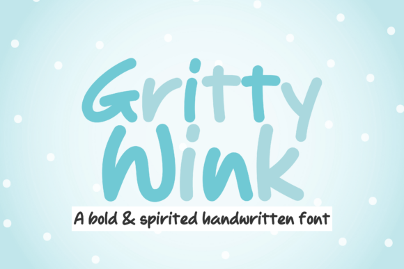 Grittywink: A Bold Handwritten Font for Web Headers