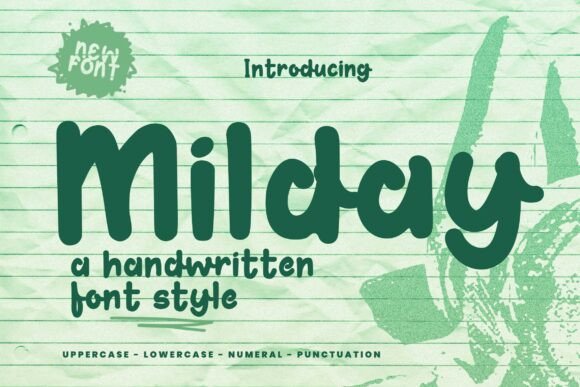 Milday: A Friendly Handwritten Font for Branding